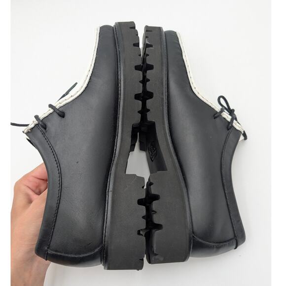 G.H.BASS Wallace Two-Eyed Moc Toe Loafer Shoes White/Black Size US9.5M EU40 - Picture 12 of 13